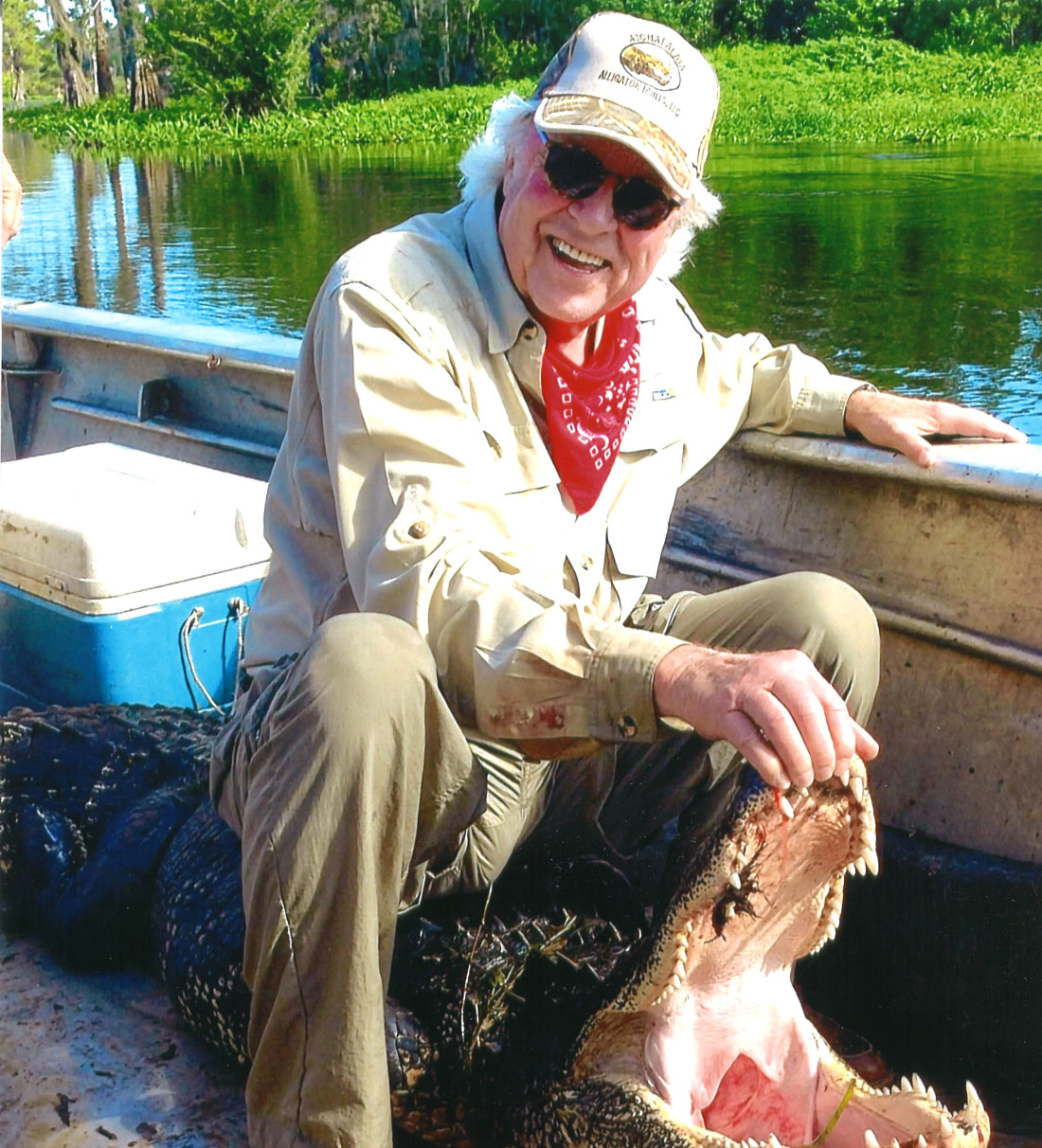 Terry with an alligator