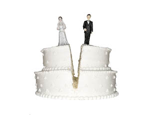 Split Wedding cake