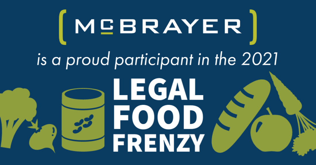 McBrayer is a proud participant in the 2021 Legal Food Frenzy