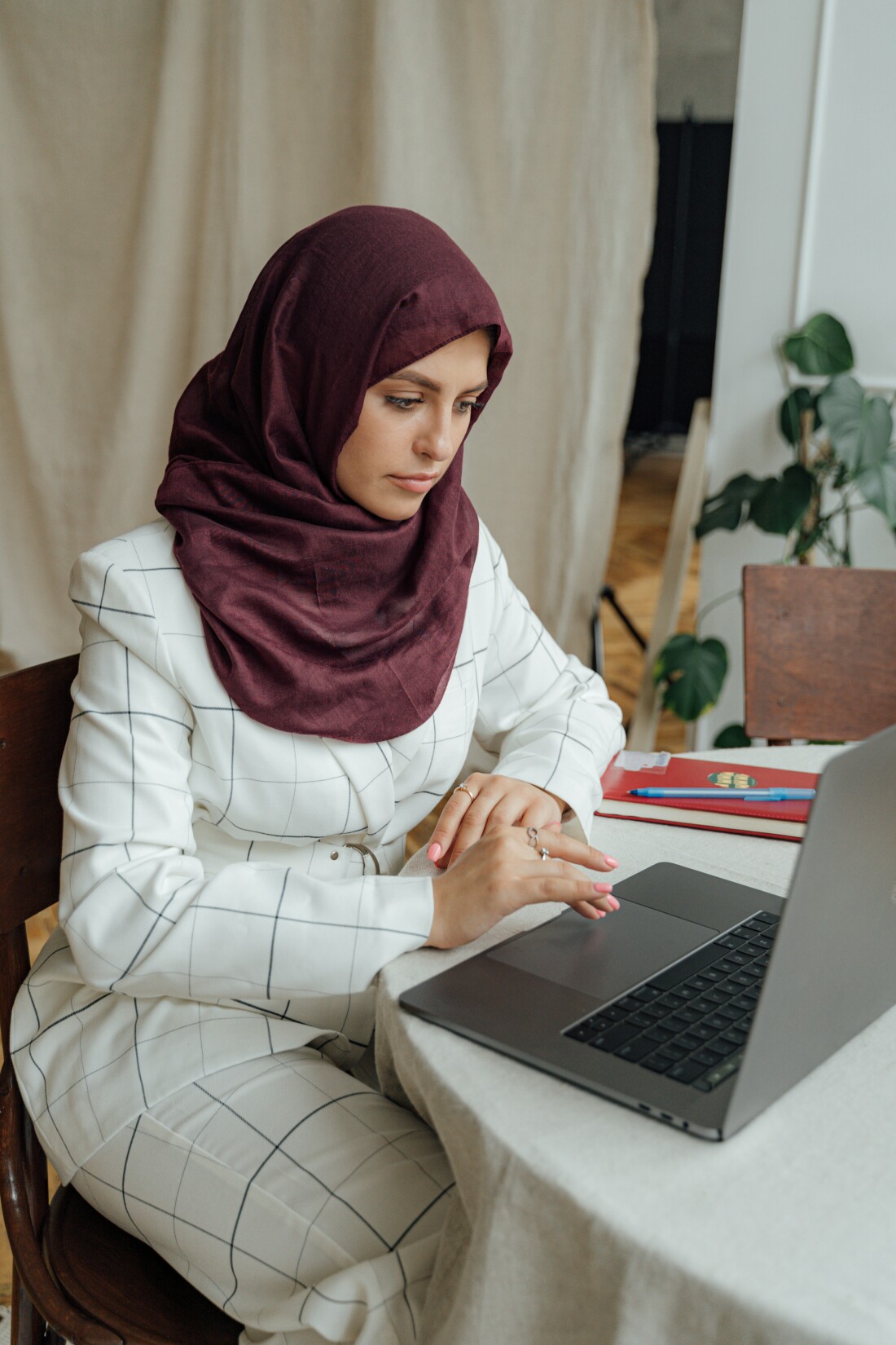 Woman at work wearing hijab